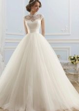 Wedding dress with a closed neck puffy from the ROMANCE collection from Naviblue Bridal