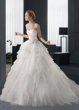 Lush layered wedding dress