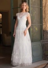 Provence style lace wedding dress