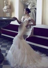 Mermaid wedding dress with train