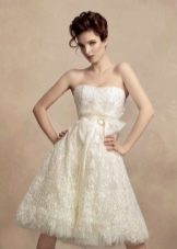 Ivory short lace wedding dress