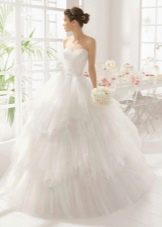 wedding dress from Air Barcelona with tiered skirt 2016