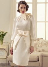 Short closed wedding dress from the collection Burnt by Tatiana Kaplun's luxury