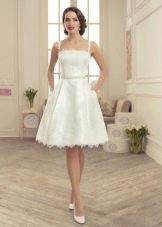 Short wedding dress with a puffy skirt from the Tatiana Kaplun collection Burnt by luxury