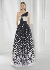 evening dress 2016 lush white-black