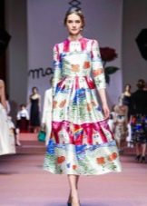 Dolce Gabbana printed evening dress 2016