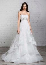 wedding dress from Romanova a-line with a layered skirt