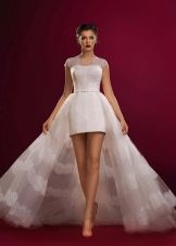 Short wedding dress from the Aristocrat collection with a train