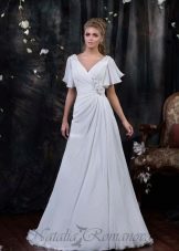 Short sleeve wedding dress