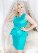 Evening dress with peplum for size 50