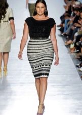Evening dress with black top