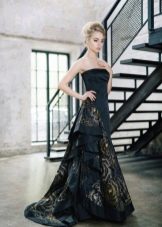 Black evening party dress