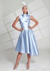Blue festive evening dress for the dump