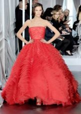 Red wedding dress from Christian Dior