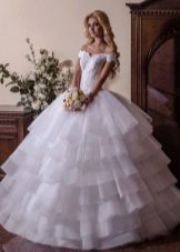 Lush wedding dress with tiered skirt