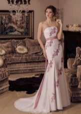 Color mermaid wedding dress