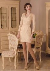 Short wedding dress from Victoria Pencil case with sleeves