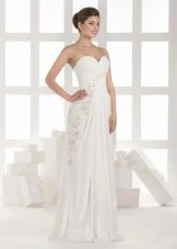 Draped wedding dress