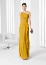 One shoulder evening dress