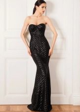 Black evening dress sheath to the floor