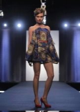 Colored umbrella evening dress