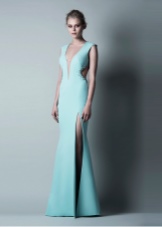 Sexy Evening Dress with Side Cutouts and Plunging Neckline