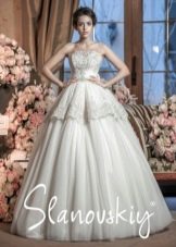 Wedding dress with peplum from Slanovski