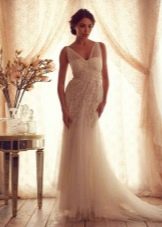 Anna Campbell Gossamer Wedding Dress with Sheer Straps