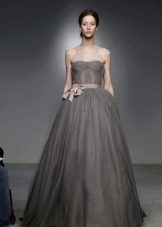 Wedding dress from Vera Wong from collection 2012, gray lush