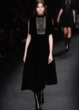 Short Sleeve Velvet Dress