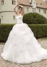 Lush White Wedding Dress with Layered Skirt