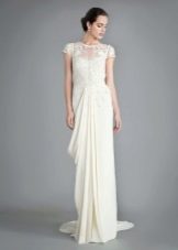 Draped Straight Wedding Dress