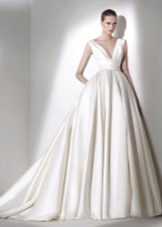 Simple puffy wedding dress