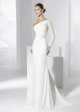 Simple One Shoulder Wedding Dress