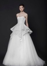 Lush wedding dress with peplum