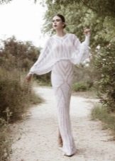 Batwing Sleeve Wedding Dress