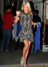Gray leopard print dress
