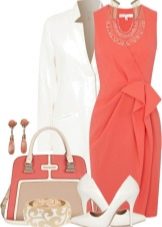 Orange dress with white