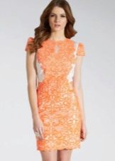 Orange and white dress