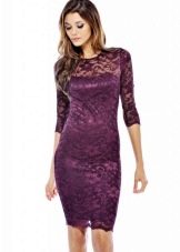 Medium length eggplant dress