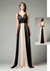 White and black greek dress