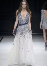 Chiffon dress with crystals