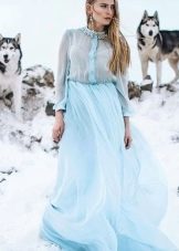 Shirt dress light blue