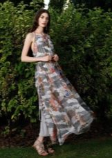 Patterned chiffon dress