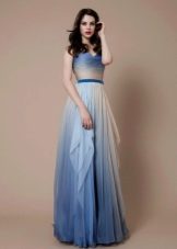 Floor-length chiffon evening dress