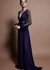 Greek blue chiffon dress