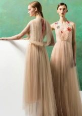 A-line chiffon dress