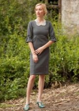 Gray mid-length dress - casual option
