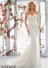 Draped wedding dress