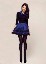 Navy blue babydoll dress